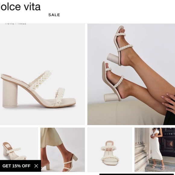 Dolce Vita Noel Sandals in 9.5 perfect for the Holidays/Bridal - Picture 5 of 5